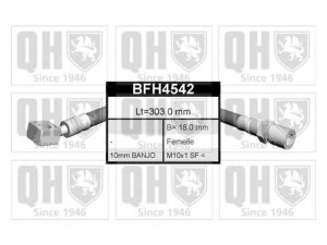 QUINTON HAZELL BFH4542 stabdžių žarnelė 
 Stabdžių sistema -> Stabdžių žarnelės
FBH 6353, 5 62 343, 90 235 567