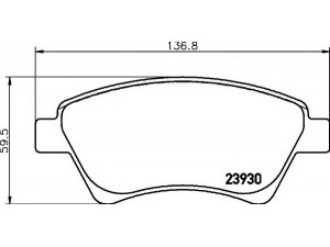 HELLA 8DB 355 010-541 stabdžių trinkelių rinkinys, diskinis stabdys 
 Techninės priežiūros dalys -> Papildomas remontas
410601241R, 410608713R, 7701206044