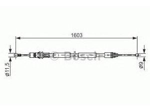 BOSCH 1 987 477 116 trosas, stovėjimo stabdys 
 Stabdžių sistema -> Valdymo svirtys/trosai
3653000QAD, 365300QAC, 4408727