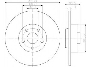 HELLA 8DD 355 115-321 stabdžių diskas 
 Stabdžių sistema -> Diskinis stabdys -> Stabdžių diskas
402029325R, 432027259R, 7701206924