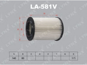 LYNXauto LA-581V oro filtras 
 Techninės priežiūros dalys -> Techninės priežiūros intervalai
17220-PNB-000, 17220-PNB-003, AY120-HN030