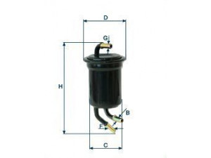 UNIFLUX FILTERS XB318 kuro filtras 
 Techninės priežiūros dalys -> Papildomas remontas
0K2A1-20-4904, 0K2A1-20-490A, 0K2AA-20-490