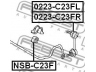 FEBEST NSB-C23F skersinio stabilizatoriaus įvorių komplektas 
 Ašies montavimas/vairavimo mechanizmas/ratai -> Stabilizatorius/fiksatoriai -> Sklendės
54613-1C404, 54613-1C406