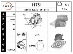 EAI 11751 starteris
M1T77181, 23300AA220, 23300AA280