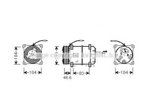 AVA QUALITY COOLING VOK057 kompresorius, oro kondicionierius 
 Oro kondicionavimas -> Kompresorius/dalys
6849647, 8601632, 9171397
