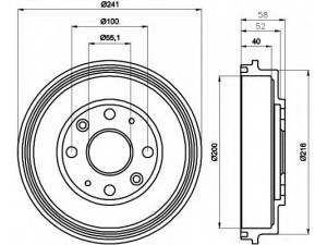 HELLA 8DT 355 300-761 stabdžių būgnas 
 Stabdžių sistema -> Būgninis stabdys -> Stabdžių būgnas
B59626251A, B59626251B, B59626251C