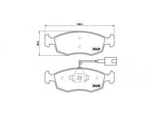 BREMBO P 23 138 stabdžių trinkelių rinkinys, diskinis stabdys 
 Techninės priežiūros dalys -> Papildomas remontas
77365729, 77365811, 77366270, 77366538