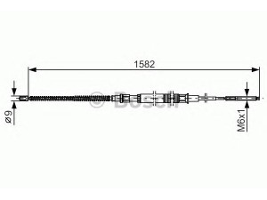 BOSCH 1 987 482 124 trosas, stovėjimo stabdys 
 Stabdžių sistema -> Valdymo svirtys/trosai
1H0 609 721 B, 1H0 609 721 B