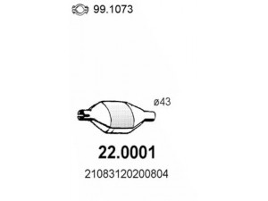 ASSO 22.0001 katalizatoriaus keitiklis 
 Išmetimo sistema -> Katalizatoriaus keitiklis
21083120200804