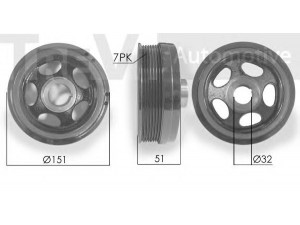 TREVI AUTOMOTIVE PC1113 skriemulys, alkūninis velenas 
 Diržinė pavara -> Dirželio skriemulys
5175356AA, 6420300003, 6420300403