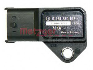 METZGER 0906127 jutiklis, įsiurbimo kolektoriaus slėgis 
 Elektros įranga -> Jutikliai
47 09 502, 93194419, 18590-73KA0