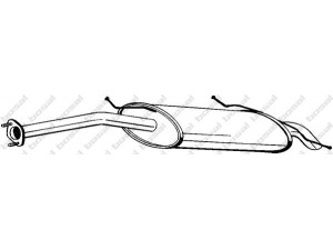 BOSAL 278-401 galinis duslintuvas 
 Išmetimo sistema -> Duslintuvas
RF67-40-100A