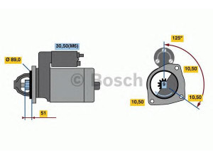 BOSCH 0 001 262 006 starteris 
 Elektros įranga -> Starterio sistema -> Starteris
006 151 23 01, 006 151 23 01 0080