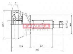 KAMOKA 7350 jungčių komplektas, kardaninis velenas 
 Ratų pavara -> Sujungimai/komplektas
6069110