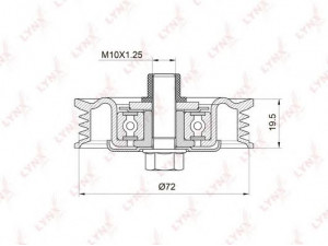 LYNXauto PB-5043 įtempiklio skriemulys, V formos rumbuotas diržas
38942-P01-003, 38942-P2K-T01, 38942-P3F-003