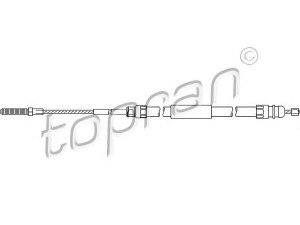 TOPRAN 501 098 trosas, stovėjimo stabdys 
 Stabdžių sistema -> Valdymo svirtys/trosai
1 165 020, 3441 1 165 020