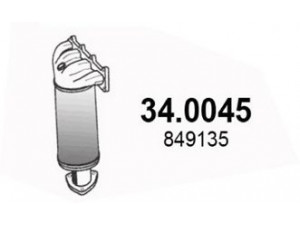 ASSO 34.0045 katalizatoriaus keitiklis 
 Išmetimo sistema -> Katalizatoriaus keitiklis
849135