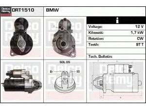 DELCO REMY DRT1510 starteris 
 Elektros įranga -> Starterio sistema -> Starteris
12417525294, 12417536691, 12417537514