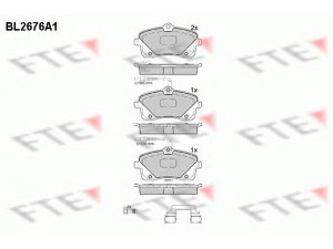 FTE BL2676A1 stabdžių trinkelių rinkinys, diskinis stabdys 
 Techninės priežiūros dalys -> Papildomas remontas
425478