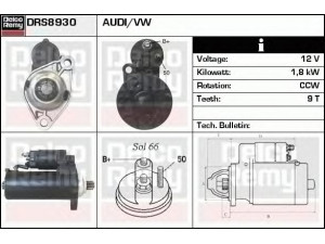 DELCO REMY DRS8930 starteris 
 Elektros įranga -> Starterio sistema -> Starteris
095911023F, 085911023F