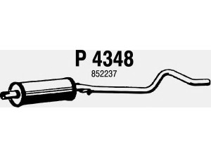 FENNO P4348 vidurinis duslintuvas 
 Išmetimo sistema -> Duslintuvas
852053, 854184