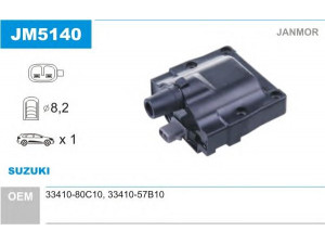 JANMOR JM5140 ritė, uždegimas 
 Kibirkšties / kaitinamasis uždegimas -> Uždegimo ritė
33410-57B10, 33410-80C10