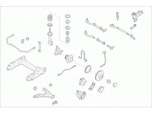 SACHS OPEL-OMEGA-FS009 vairavimo mechanizmas; rato pakaba 
 Ašies montavimas/vairavimo mechanizmas/ratai -> Prekių paieška pagal schemą