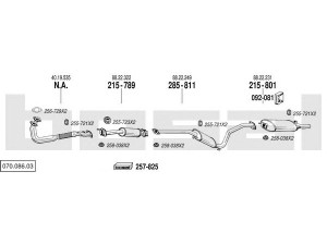 BOSAL 070.086.03 išmetimo sistema 
 Išmetimo sistema -> Išmetimo sistema, visa