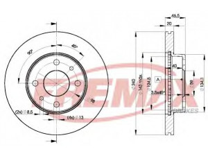 FREMAX BD-0707 stabdžių diskas