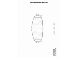NPS T360A71 stabdžių trinkelių rinkinys, diskinis stabdys 
 Techninės priežiūros dalys -> Papildomas remontas
04465-26301, 04465-26370, 0446526421