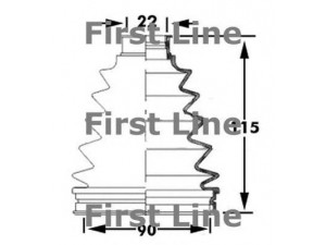 FIRST LINE FCB6050 gofruotoji membrana, kardaninis velenas 
 Ratų pavara -> Gofruotoji membrana
0443842080, 0443842081, 0443842100