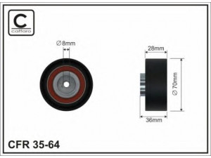 CAFFARO 35-64 kreipiantysis skriemulys, paskirstymo diržas 
 Diržinė pavara -> Paskirstymo diržas/komplektas -> Laisvasis/kreipiamasis skriemulys
074 109 243 A, 074 109 243 A, 074 109 243 A