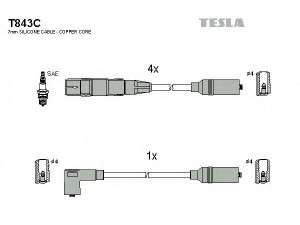 TESLA T843C uždegimo laido komplektas 
 Kibirkšties / kaitinamasis uždegimas -> Uždegimo laidai/jungtys
037905483C