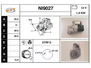 SNRA NI9027 starteris 
 Elektros įranga -> Starterio sistema -> Starteris
23300D0300, 23300D0301, S114322