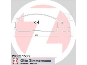 ZIMMERMANN 20002.150.2 stabdžių trinkelių rinkinys, diskinis stabdys 
 Techninės priežiūros dalys -> Papildomas remontas
S08349280, S08349280A, S23149280