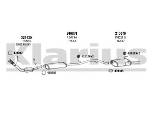 KLARIUS 630749E išmetimo sistema 
 Išmetimo sistema -> Išmetimo sistema, visa