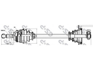 GSP 250194 kardaninis velenas 
 Ratų pavara -> Kardaninis velenas
7711134957, 8200065334