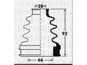 BORG & BECK BCB2900 gofruotoji membrana, kardaninis velenas 
 Ratų pavara -> Gofruotoji membrana
1491739