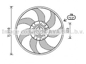 AVA QUALITY COOLING OL7613 ventiliatoriaus ratas, variklio aušinimas 
 Aušinimo sistema -> Radiatoriaus ventiliatorius
1341397, 55702497, 55702497