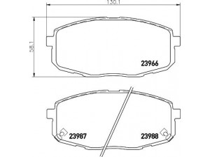 HELLA PAGID 8DB 355 010-611 stabdžių trinkelių rinkinys, diskinis stabdys 
 Techninės priežiūros dalys -> Papildomas remontas
581011HA10, 581011HA20, 0K2JA3328Z