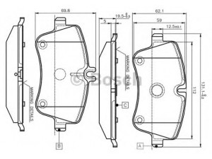 BOSCH 0 986 TB2 814 stabdžių trinkelių rinkinys, diskinis stabdys 
 Techninės priežiūros dalys -> Papildomas remontas
003 420 25 20, 003 420 26 20, 003 420 45 20
