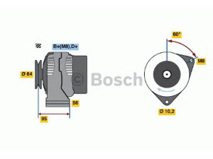 BOSCH 0 120 335 006 kintamosios srovės generatorius 
 Elektros įranga -> Kint. sr. generatorius/dalys -> Kintamosios srovės generatorius
5705 E0, 5705 F8, 96 050 627, 96 050 627