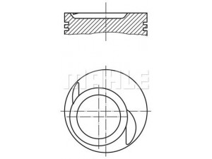 MAHLE ORIGINAL 082 98 00 stūmoklis 
 Variklis -> Cilindrai/stūmokliai
