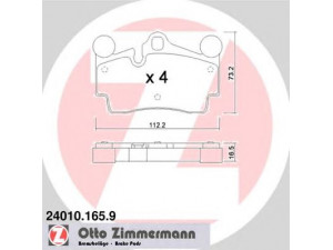 ZIMMERMANN 24010.165.9 stabdžių trinkelių rinkinys, diskinis stabdys 
 Techninės priežiūros dalys -> Papildomas remontas
955 352 939 50, 7L5 698 451