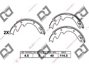 DJ PARTS BS1162 stabdžių trinkelių komplektas 
 Techninės priežiūros dalys -> Papildomas remontas
0449420020000, 0449420022000, 0449620020000