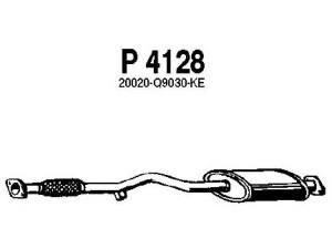 FENNO P4128 vidurinis duslintuvas 
 Išmetimo sistema -> Duslintuvas
20020-D4600, 20020-D5600, 20020-D5610