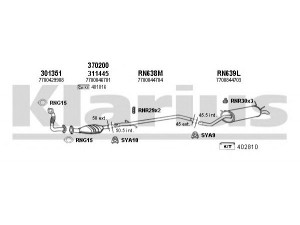 KLARIUS 720887U išmetimo sistema 
 Išmetimo sistema -> Išmetimo sistema, visa