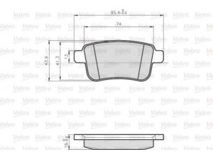 VALEO 872692 stabdžių trinkelių rinkinys, diskinis stabdys 
 Techninės priežiūros dalys -> Papildomas remontas
440606267R, 7701209869