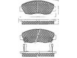 BSF 10632 stabdžių trinkelių rinkinys, diskinis stabdys 
 Techninės priežiūros dalys -> Papildomas remontas
45022S50A00, 45022SM4517, 45022SM4A00