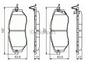 BOSCH 0 986 495 156 stabdžių trinkelių rinkinys, diskinis stabdys 
 Techninės priežiūros dalys -> Papildomas remontas
26296 AG000, 26296 AG030, 26296 AG050